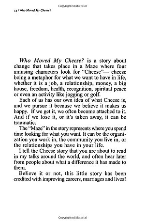 Sách Who Moved My Cheese? - Ai Lấy Miếng Pho Mát Của Tôi