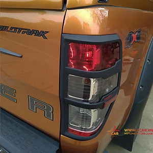 Ốp viền đèn pha, hậu xe Ford Ranger 2015 2016- 2017 2018 2019 2020 2021 nhựa đen cao cấp