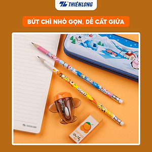 Hộp 10 Bút chì gỗ Thiên Long Điểm 10 TP-GP05 - Độ cứng HB - Viết êm, ngòi mềm hạn chế gãy