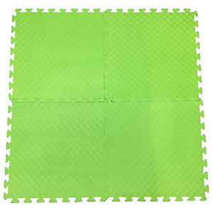 Bộ 4 tấm Thảm xốp trải sàn cho bé ECOBABY, thảm xốp eva đạt tiệu chuẩn Mỹ và Châu Âu - kích thước 1 tấm 60x60cm, độ dày 1cm - màu xanh chuối