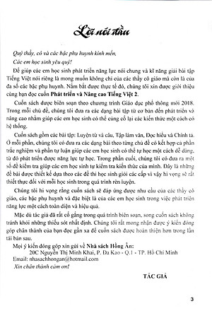 Phát Triển Và Nâng Cao Tiếng Việt 2 ( Theo Chương Trình Giáo Dục Phổ Thông Mới )