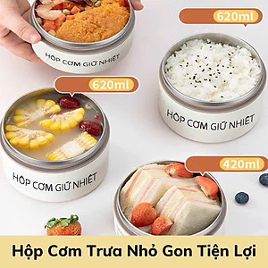 Hộp Cơm Giữ Nhiệt Văn Phòng Lunch Box 3-4 Tầng Kèm Muỗng Đũa Inox, Túi Đựng Cao Cấp, Dùng Được Trong Lò Vi Sóng - HÀNG CHÍNH HÃNG MINIIN