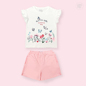 Đồ Bộ Bé Gái Size Đại Bigfox Miss Meow Mùa Hè Kiểu Hàn Quốc Vải Cotton Mềm Mại In Pletty Girl Dễ Thương Size 3-11 Tuổi 30kg 40kg
