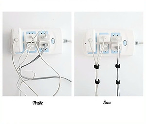Combo 2 Cuộn Băng Gai Dính Cỡ 1cm x 1m - Dây Dính 2 Mặt Quấn Dây Điện, Dây Sạc, Tai Nghe Gọn Gàng - Hàng Nhập Khẩu
