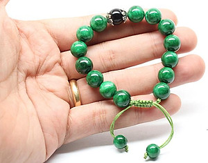 Vòng Mala Cẩm Thạch Sơn Thủy 10mm Mix Mã Não Đen Ngọc Quý Gemstones VT93