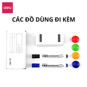 Bảng Từ Trắng Hai Mặt Xoay 360 Độ Có Chân Di Động Chữ H Điều Chỉnh Cao Thấp Deli - Bảng Flipchart - Phù Hợp Trường Học, Văn Phòng - Nhiều Kích Cỡ