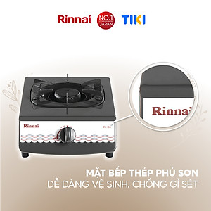 Bếp gas đơn Rinnai RV-150(G) mặt bếp men và kiềng bếp men - Hàng chính hãng.