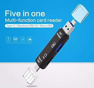 Đầu cắm OTG xịn giúp điện thoại Android đọc thẻ nhớ TF, USB, Type C  - Hàng chính hãng / Hàng nhập khẩu
