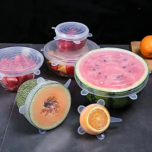 BỘ 6 NẮP SILICON ĐẬY THỰC PHẨM PAKASA - Hàng chính hãng