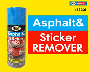 Dung dịch tẩy keo, nhựa đường, băng dính, tẩy decal... Asphalt & Sticker Remover - Bosny B130 - 200 cc - nhập khẩu Thái Lan (tặng kèm khăn lau và khẩu trang bằng vải không dệt)