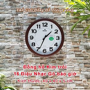 Đồng hồ NHẠC CHUÔNG BÁO GIỜ WESTMINSTER – Báo Nhạc 15 phút – Nghỉ Đêm – Máy Kim Trôi EASTAR Nhật – Mặt Tròn Số Nổi 3D - Tặng Pin Maxell - Bảo Hành 1 Năm