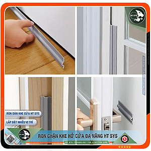 Ron Chặn Khe Cửa HT SYS - Chất Liệu PU Và PE Cải Tiến, Dài 2 Mét - Ron Dán Khe Cửa, Chân Cửa, Khung Cửa - Ngăn Gió Lùa, Cách Âm, Chống Bụi, Ngăn Côn Trùng, Chống Thoát Khí Điều Hòa, Chống Va Đập Cửa - Hàng Chính Hãng