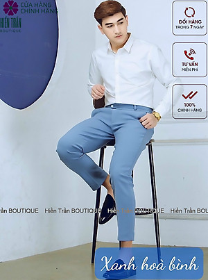 Quần âu nam công sở Hiền Trần BOUTIQUE, quần tây nam kiểu dáng Hàn Quốc, vải mềm chống nhăn phong cách lịch lãm