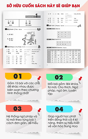 Combo Trọn Bộ Giáo Trình Hán Ngữ (Tập 1,2,3) - Sách Học Tiếng Trung Siêu Tốc Dành Cho Người Việt / Tặng Kèm Bookmark Green Life
