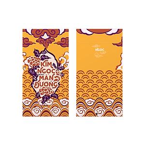 Bao lì xì 9x17 cm SDstationery CÁT NIÊN MỸ Ý (set 5 bao) giấy chất lượng cao, hoa văn cổ truyền sang trọng