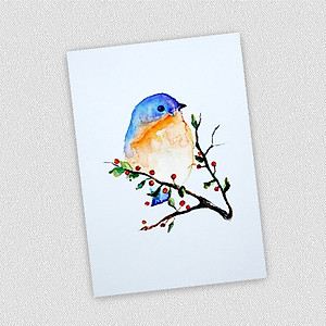 Giấy vẽ màu nước A5 giấy cao cấp có vân đẹp màu trắng sang, dòng giấy chuyên dụng chất giấy dày định lượng 260gsm nhập từ Ý 15 tờ TI599 Green Art- Hàng chính hãng