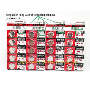 Vỉ 5 Viên Pin CR2032 / CR2025 / CR2016 / CR1632 / CR1620 / CR1616 / CR1220 Maxell Lithium 3V - Made In Japan