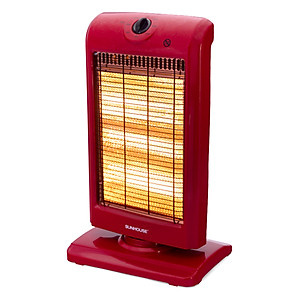 Sưởi Điện 3 Bóng Halogen Sunhouse Shd7016 (1000W) - Đỏ Đen - Hàng Chính Hãng