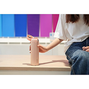 Bình Giữ Nhiệt Lock&Lock Featherlight One Touch Tumbler LHC3257 (500ml) - Hàng Chính Hãng, Mở Nắp Bằng 1 Tay, Thân Bình Nhỏ Gọn, Trọng Lượng Nhẹ Hoàn Hảo, Tặng Kèm Ống Hút Inox