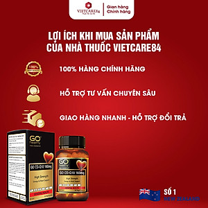 Bộ Sản Phẩm 3 Hộp Viên Uống Bổ Tim New Zealand Go Co Q10 160mg 30 Viên | Giảm Lão Hóa Tim Mạch; Giúp Cơ Thể Khỏe Mạnh - Nhập Khẩu Chính Hãng