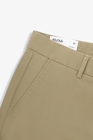 Quần Kaki Nam ROUTINE Cotton Trơn Form Slim Crop - 10S23PCA101C | LASTORE MENSWEAR