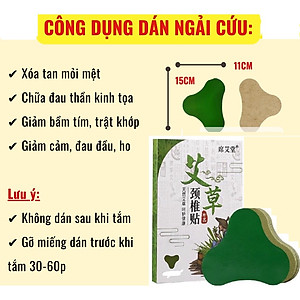 Hộp 12 Miếng Dán Ngải Cứu Vai Gáy Giảm Đau Cổ Vai Gáy, Thải Độc - Miếng Dán Vai Gáy Đông Y Thảo Dược Giảm Đau Lưng, Thoái Hóa Cột Sống - Hộp 12 Miếng Dán Tiện Lợi