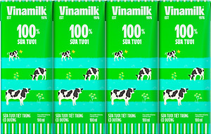 Thùng 48 Hộp Sữa Tươi Tiệt Trùng Vinamilk 100% Có Đường (180ml)