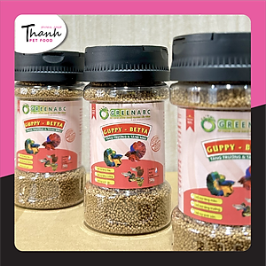 Thức ăn Cá 7 Màu nhãn hiệu GREENABC – Guppy và Betta – Độ đạm 40% giúp tăng trưởng nhanh, lên màu đẹp, đề kháng tốt  – Hộp 50g