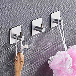 Móc Dán Tường Inox SUS304 treo đồ gia đình phòng ăn, nhà bếp, nhà tắm tiện lợi