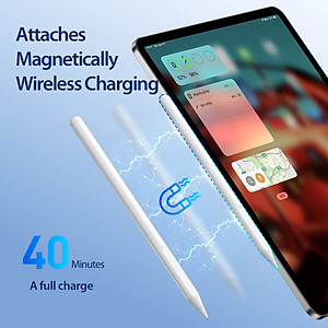 Bút cảm ứng Dux Dicis SP-03 Stylus Pen dành cho iPad Pro/ Ipad Air 4/5/ Ipad Mini 6 Tích Hợp Sạc Không Dây, Hiển Thị Nguồn - Hàng chính hãng