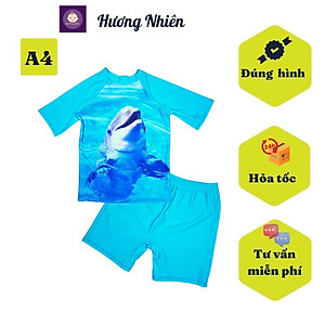 Đồ bơi bé trai szie đại từ 40-50kg - Áo tay ngắn quần short - vải thun cao cấp chuyên dùng cho đồ bơi, độ co giãn cực tốt