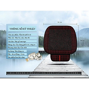 Bộ Tựa Lưng Và Lót Ghế Ô Tô Có Hạt Gỗ Masage Hàng Cao Cấp Đủ Mầu