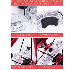 [1 chiếc] Đèn Trang Trí Cho Xe Đạp Trẻ Em Gắn Moay-Ơ Trục Giữa Xe Đạp Với 7 Màu RBG 18 Chế Độ Sáng Khác Nhau Sạc Điện USB (Đường Kính Phù hợp dưới 32mm) Mai Lee