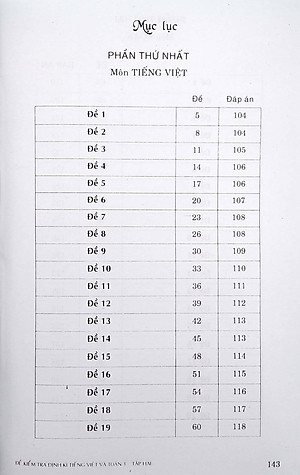 Đề Kiểm Tra Định Kì Tiếng Việt Và Toán Lớp 3 - Tập 2 (2019)