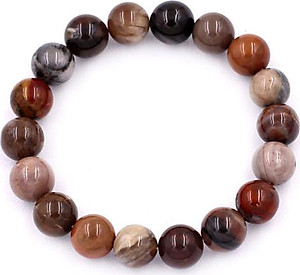 Vòng tay chuỗi hạt Gỗ Hóa Thạch 10 ly 18 hạt - hợp tất cả các mệnh