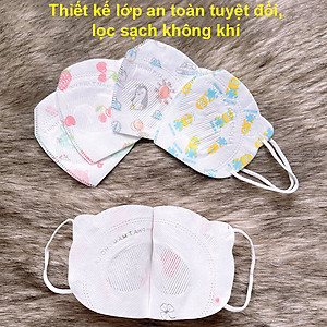 Khẩu trang mầm chồi lá cho bé, Khẩu trang 3D cho bé 4-10 tuổi kháng giọt bắn, kháng khuẩn Baby-S – SM018
