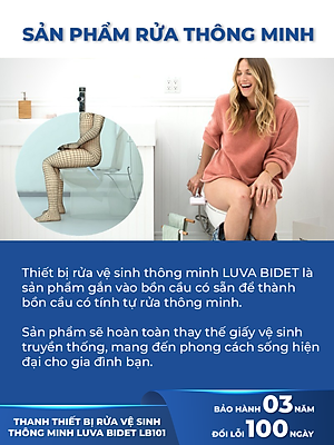 Vòi xịt vệ sinh thông minh LUVA BIDET LB101/LB201 xuất Hàn Quốc, BH 3 năm