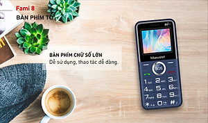 Điện thoại Masstel Fami 8 4G(LTE) Gọi HD call , Bàn phím chữ số lớn,Loa to - Hàng chính hãng