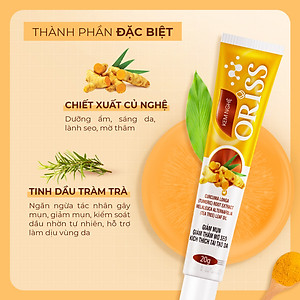 Kem nghệ Oirss hỗ trợ giảm mụn mờ thâm sẹo do mụn tuýp 20g