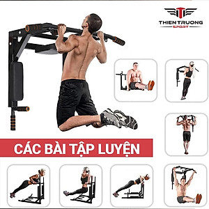 (New 2025) Xà đơn, xà kép đa năng bắt vít vào tường chắc chắn, tải trọng 150kg, đệm mút cầm tay êm ái, an toàn tại nhà.