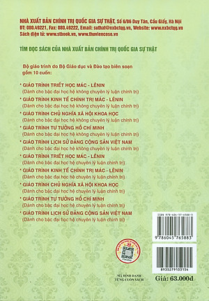 Giáo Trình Kinh Tế Chính Trị Mác – Lênin (Dành Cho Bậc Đại Học Hệ Không Chuyên Lý Luận Chính Trị) - Bộ mới năm 2021