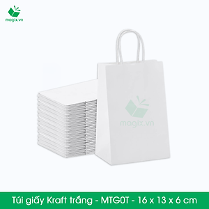 MTG0 MTG0T - 16x13x6 cm - Combo 25 túi giấy Kraft Nhật cao cấp