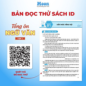 Sách ID Tổng ôn ngữ văn lớp 12 Moonbook, ôn thi thpt quốc gia 2024