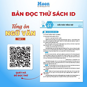 Sách ID Tổng ôn ngữ văn lớp 12 Moonbook, ôn thi thpt quốc gia 2024
