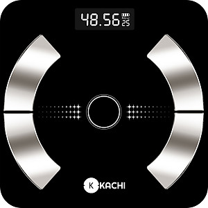 Cân điện tử bluetooth phân tích chỉ số cơ thể Kachi MK223 - Màu đen - Hàng chính hãng