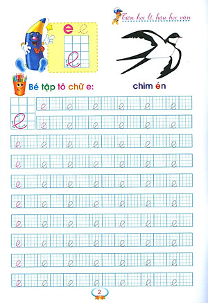 Chuẩn Bị Cho Bé Vào Lớp 1 - Tập Tô Chữ Cái - Quyển 2 (Tái Bản 2020)