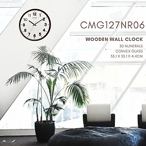 Đồng hồ treo tường hiệu RHYTHM - JAPAN CMG127NR06 (Kích thước 33.1 x 4.4cm)