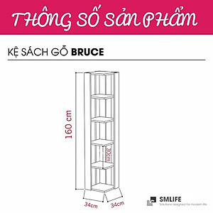 Giá sách đẹp trang trí gia đình SMLIFE Bruce