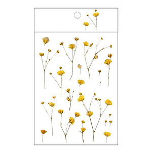 Tờ nhãn dán họa tiết hoa cỏ tươi tắn sticker dùng để trang trí sổ tay Lalunavn -A15