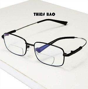 Kính lão thị, viễn thị HAI TRÒNG nhìn Xa - gần TIỆN LỢI cực đẹp KV22 gọng titan Dẻo cực bền toàn viền cao cấp Loại I ( Xa 0 gần có độ)